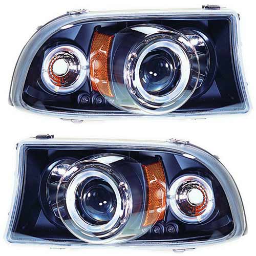 IPCW Black Back Clear Projector Headlights 97-04 Dakota,Durango